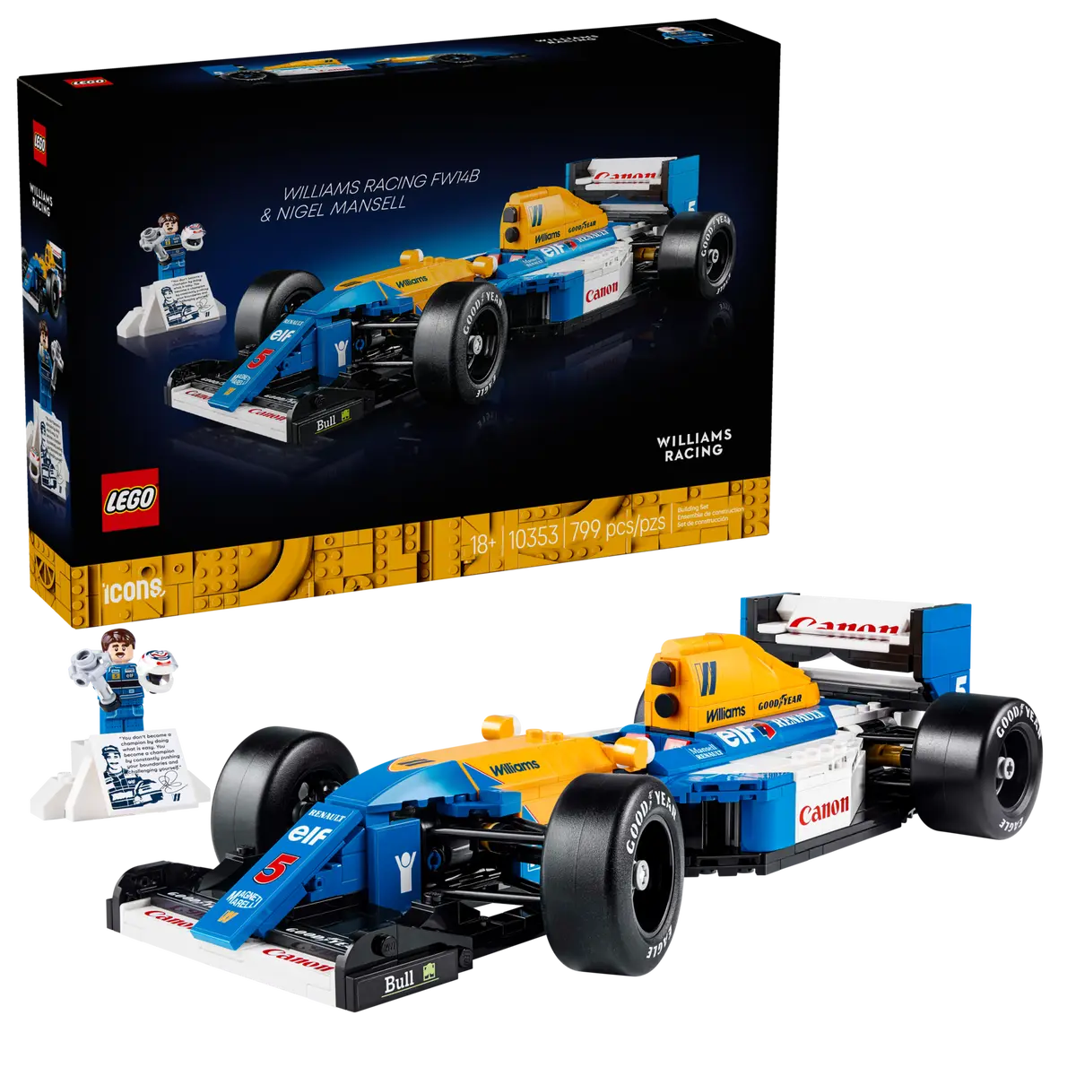 10353 LEGO ICONS - Williams Racing FW14B e Nigel Mansell