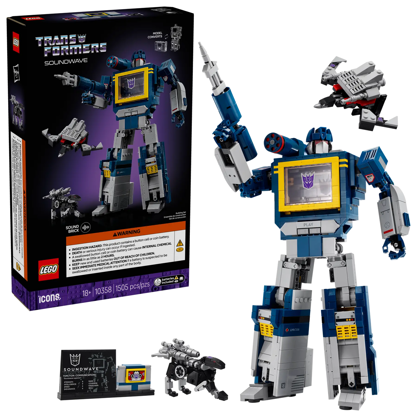 DISPONIBILE DA OTTOBRE 2025 - 10358 LEGO ICONS - Transformers: Soundwave