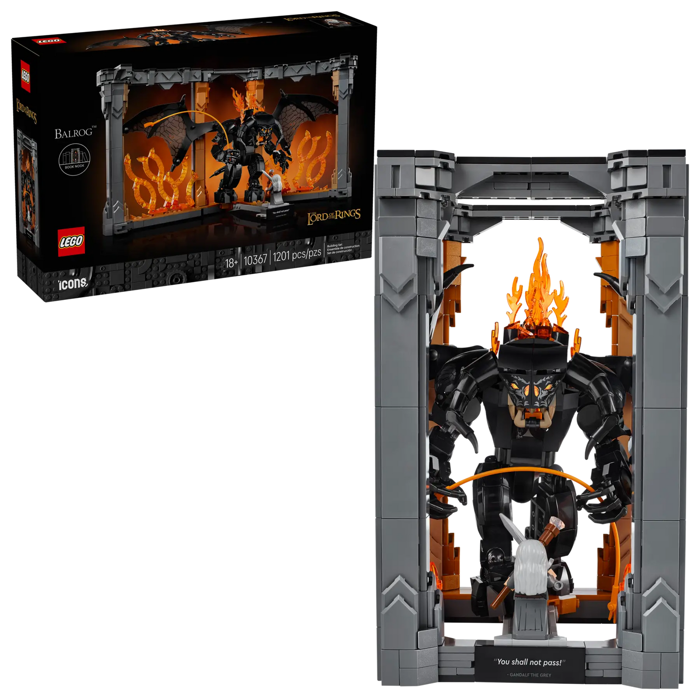 10367 LEGO ICONS - Il Signore degli Anelli: Book Nook del Balrog™