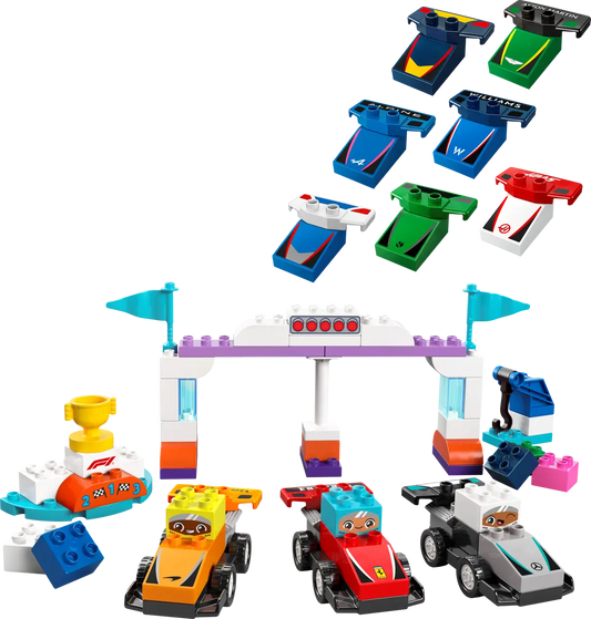 10445 Duplo - Auto da corsa e piloti Team F1®