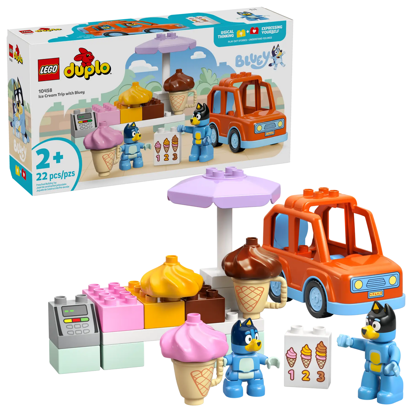 10458 LEGO DUPLO Bluey - Visita alla gelateria di Bluey