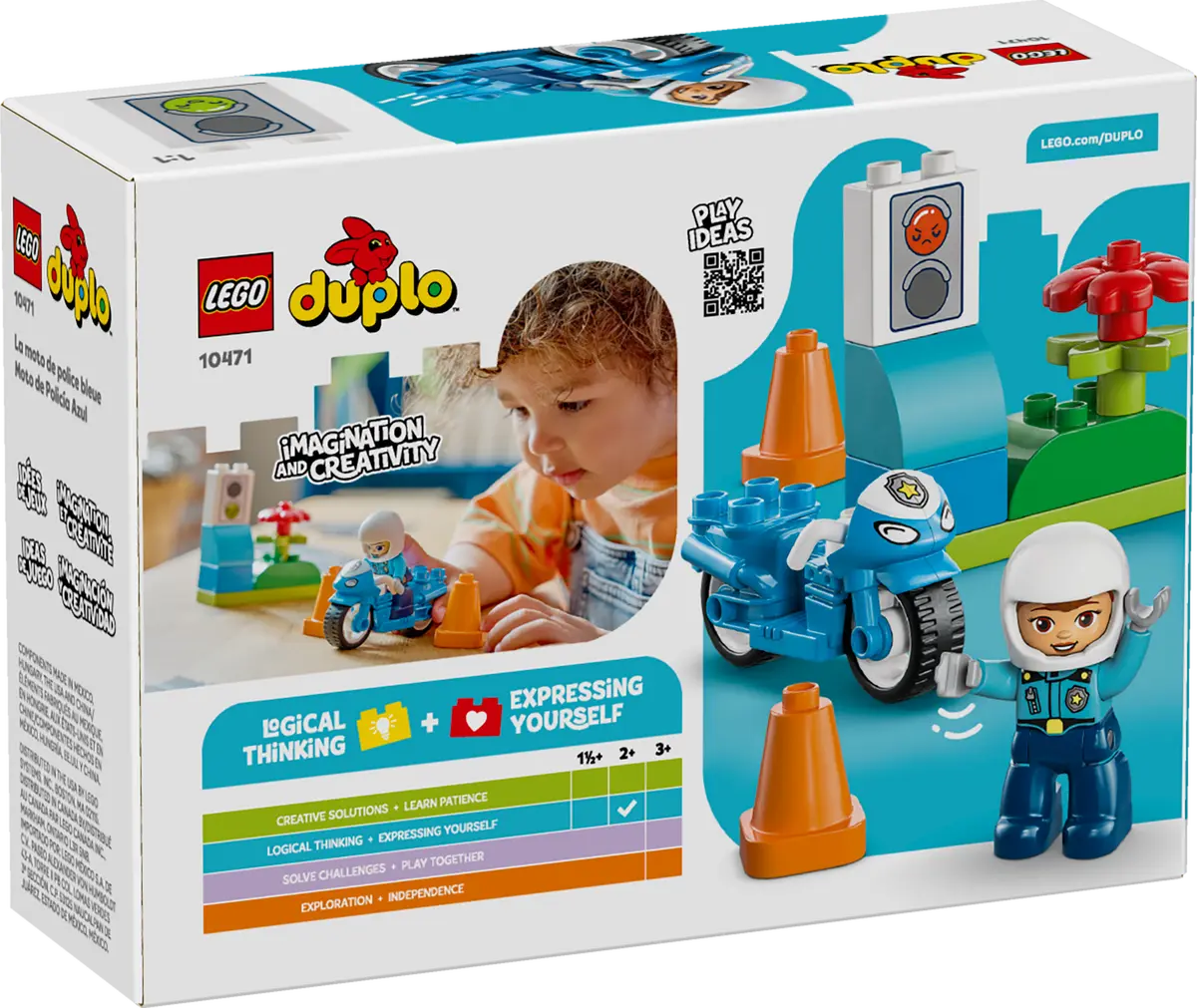 DISPONIBILE DA GENNAIO 2026 - 10471 Duplo - Motocicletta blu della Polizia