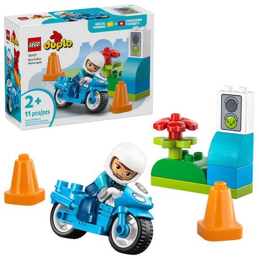 DISPONIBILE DA GENNAIO 2026 - 10471 Duplo - Motocicletta blu della Polizia