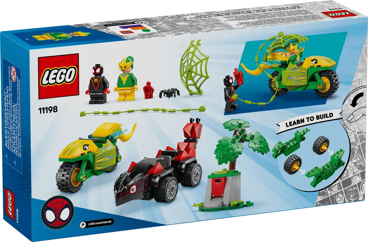 11198 LEGO Marvel - Inseguimento sui dino-veicoli di Spin ed Electro