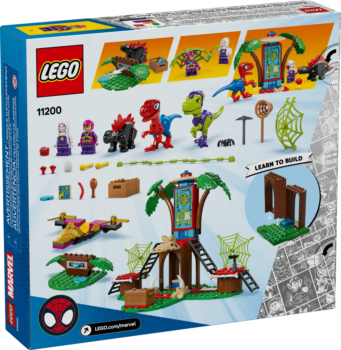 11200 LEGO Marvel - Battaglia con il raptor al quartier generale sull’albero di Spider-man e Gobby