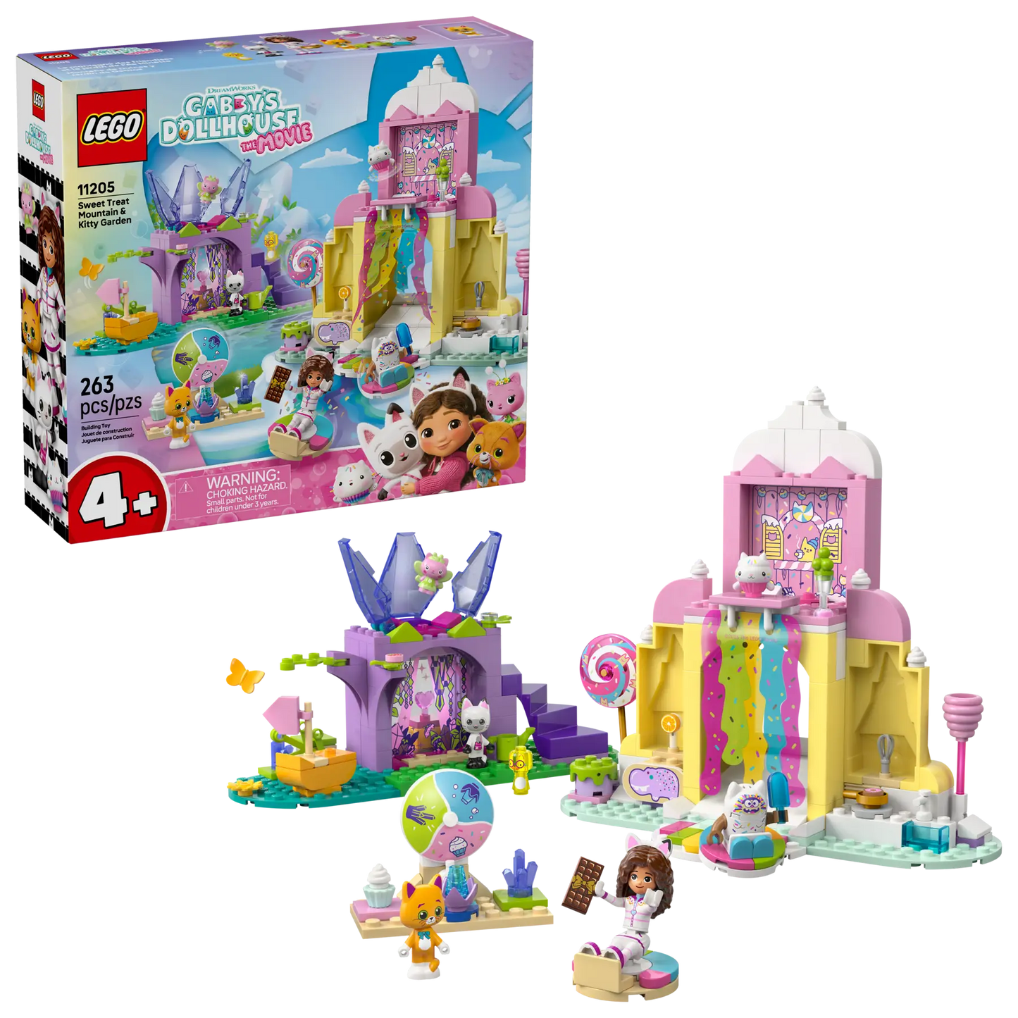 11205 LEGO Gabby Dollhouse - Dolce montagna e Giardino di Gattina Fatina