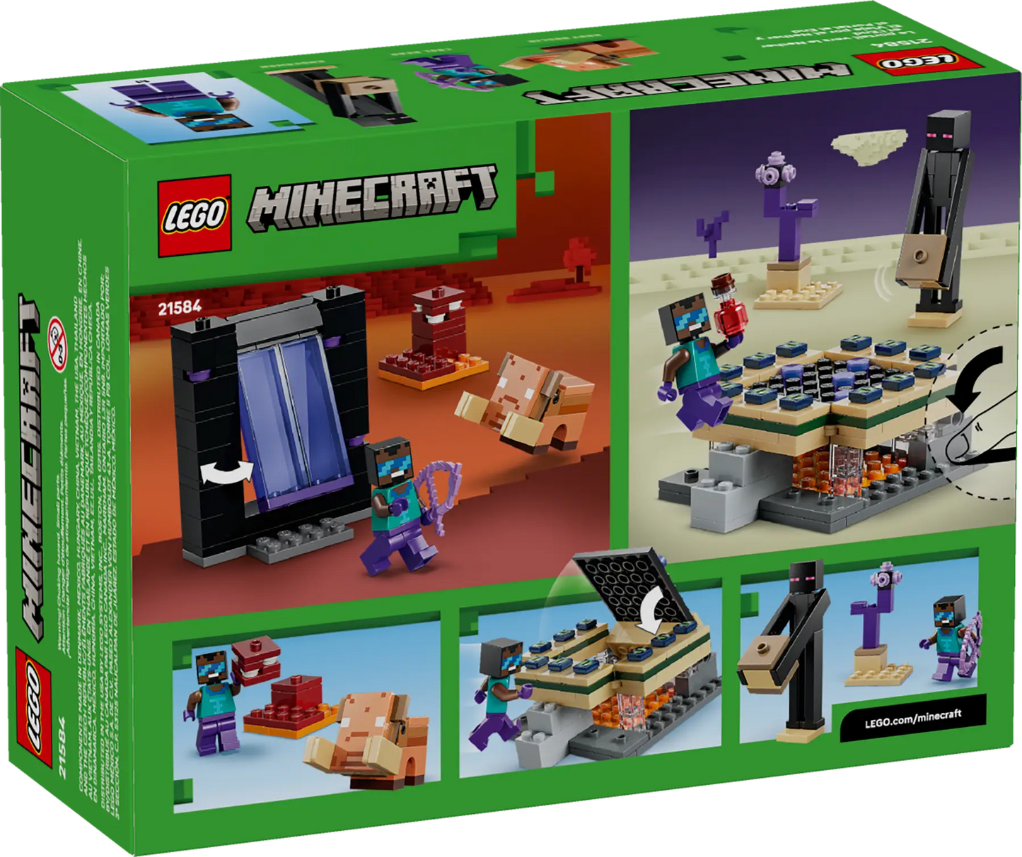 DISPONIBILE DA GENNAIO 2026 - 21584 LEGO Minecraft - Viaggio nel Portale del Nether e dell’End