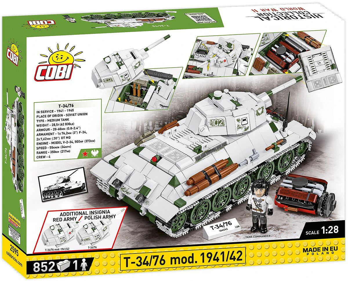 2595 COBI Historical Collection - World War II - T-34/76 mod. 1941/42