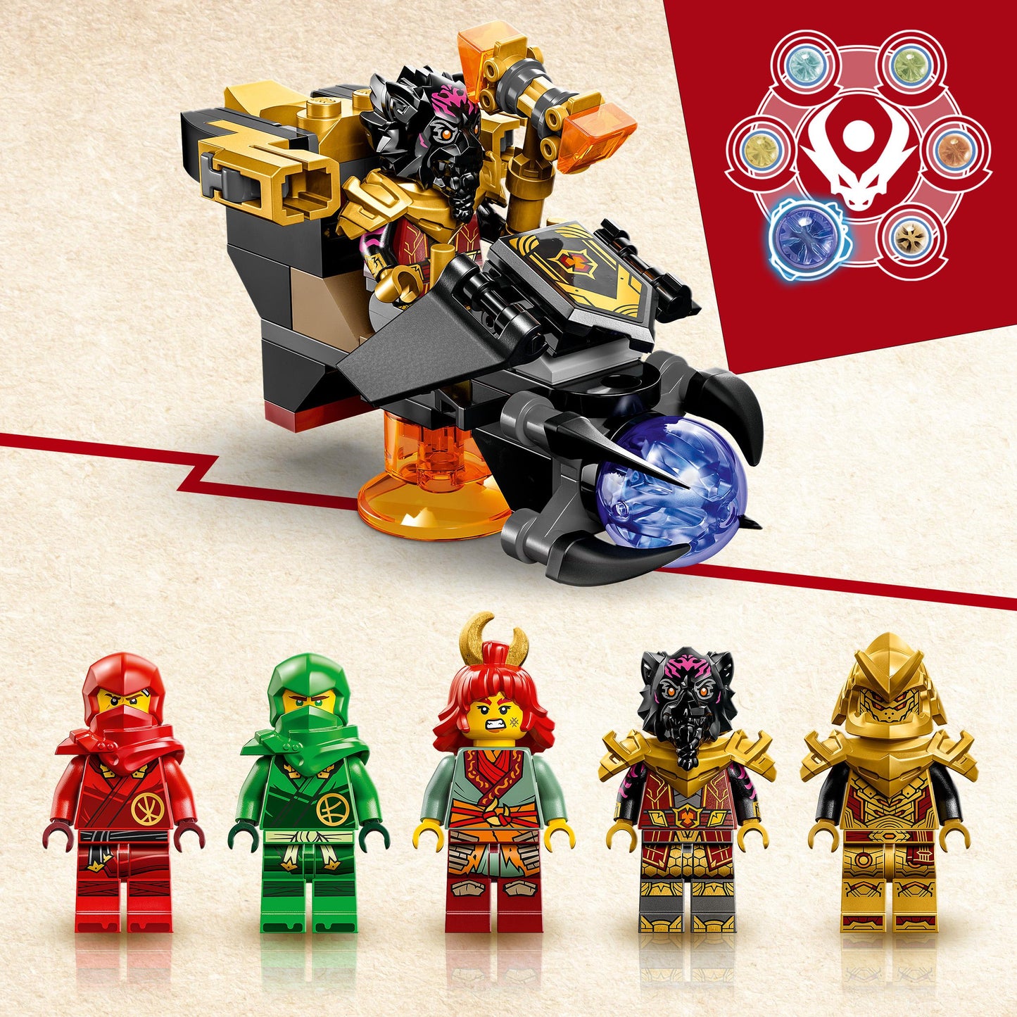 71793 LEGO Ninjago - Dragone di Lava Transformer Heatwave