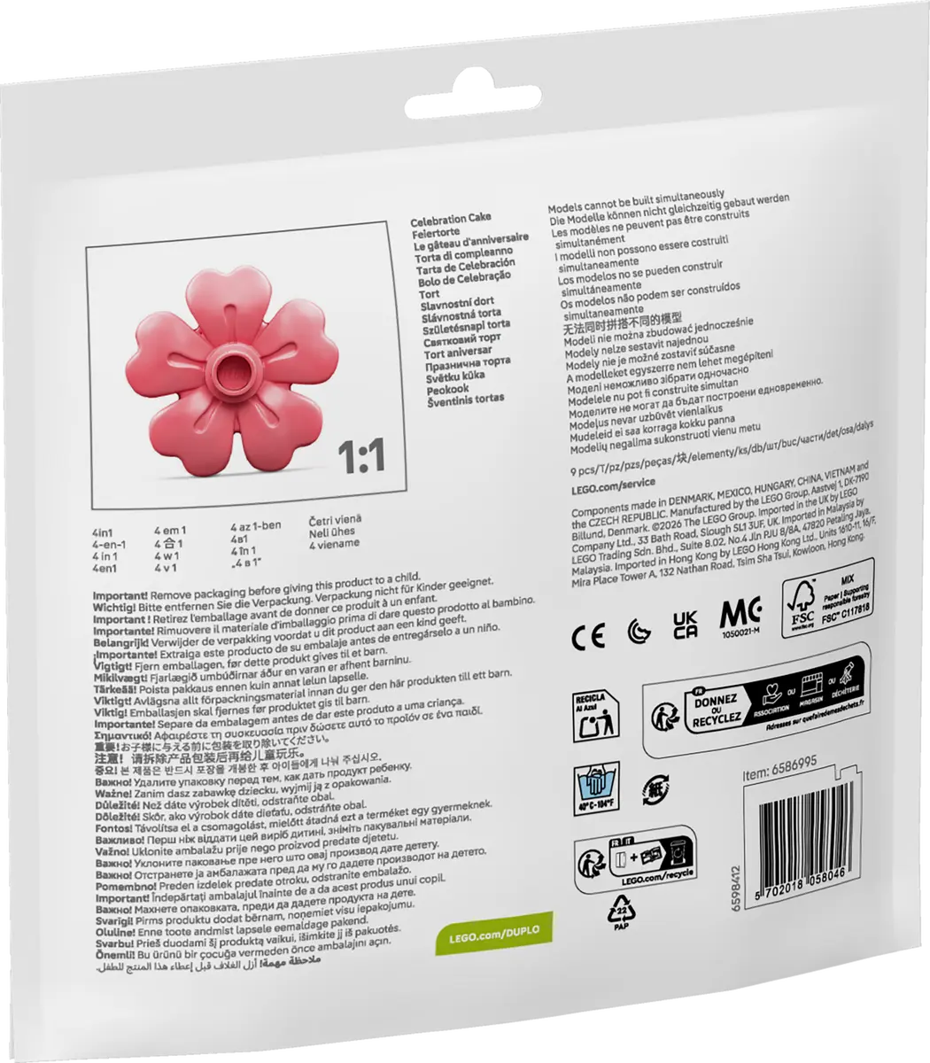 DISPONIBILE DA GENNAIO 2026 - 30712 LEGO Polybag DUPLO - Torta di compleanno