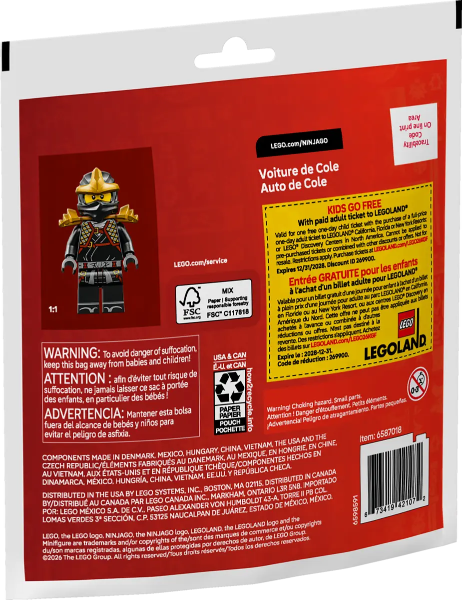 30723 LEGO Polybag Ninjago - Auto ninja di Cole
