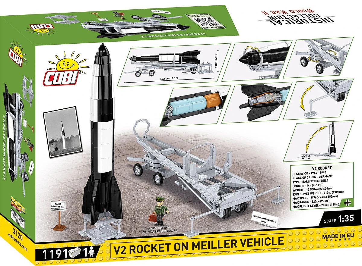 3120 COBI Historical Collection - World War II - V2 Rocket on Meiller Vehicle - Executive Edition