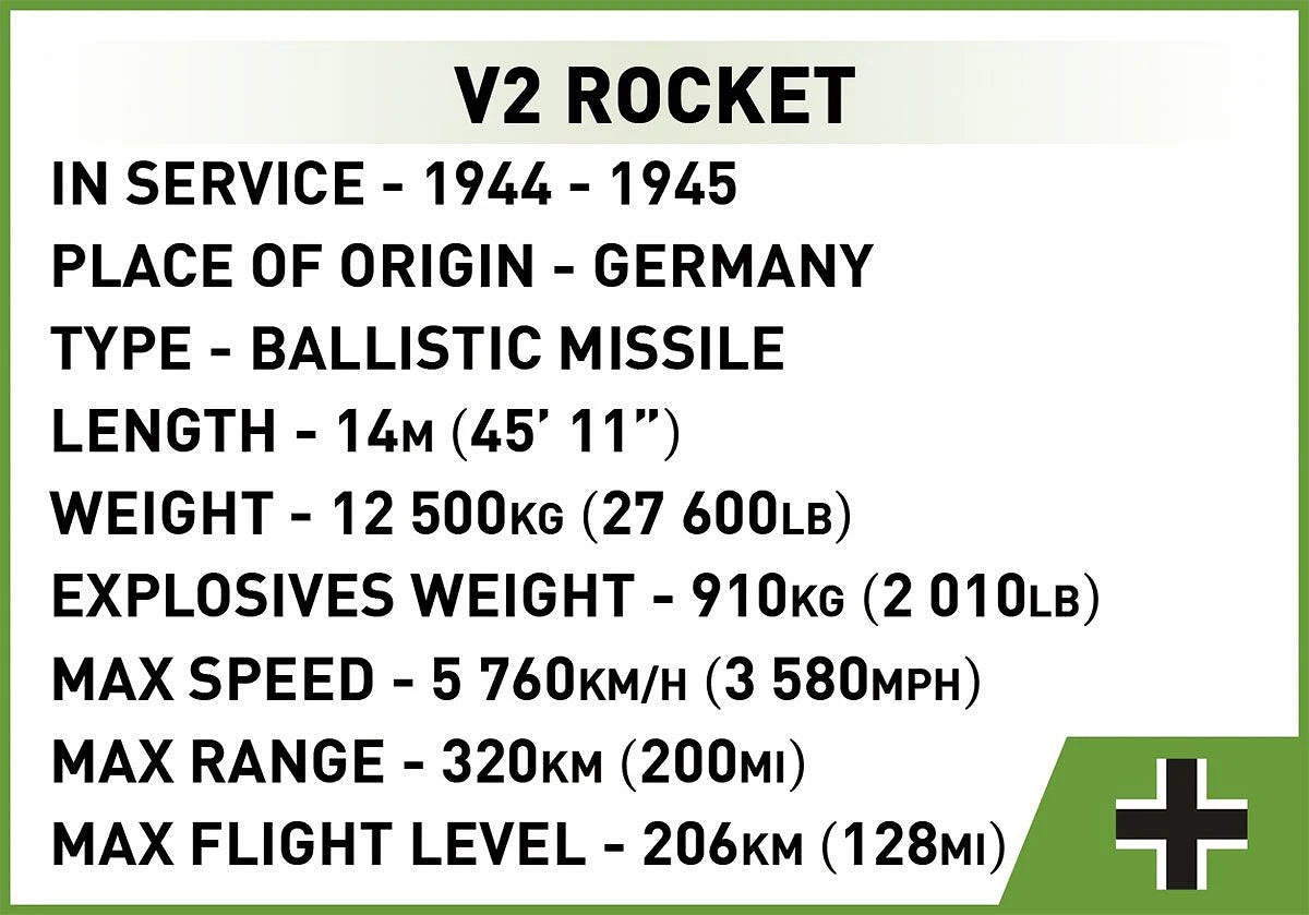 3120 COBI Historical Collection - World War II - V2 Rocket on Meiller Vehicle - Executive Edition