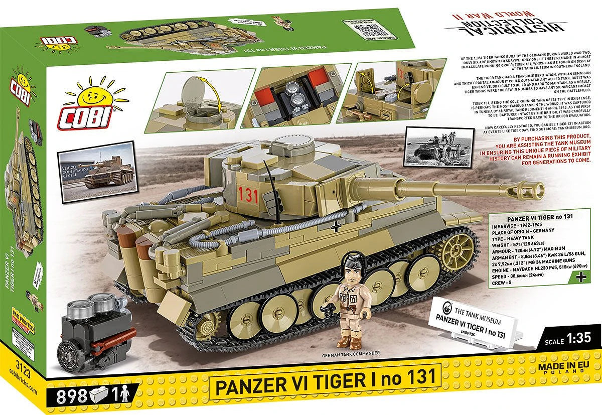 3123 COBI Historical Collection - World War II - Panzer VI Tiger I no 131
