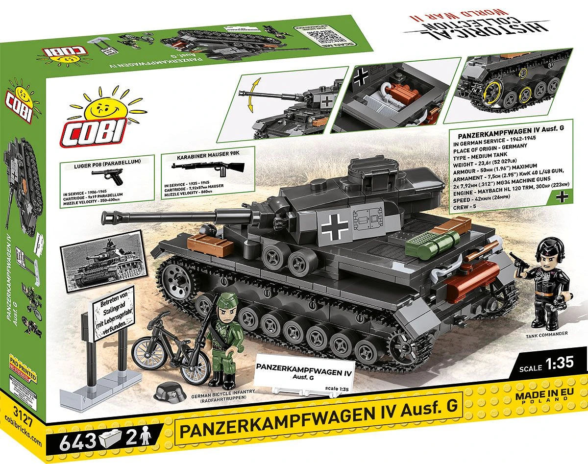 3127 COBI Historical Collection - World War II - Panzerkampfwagen IV Ausf.G
