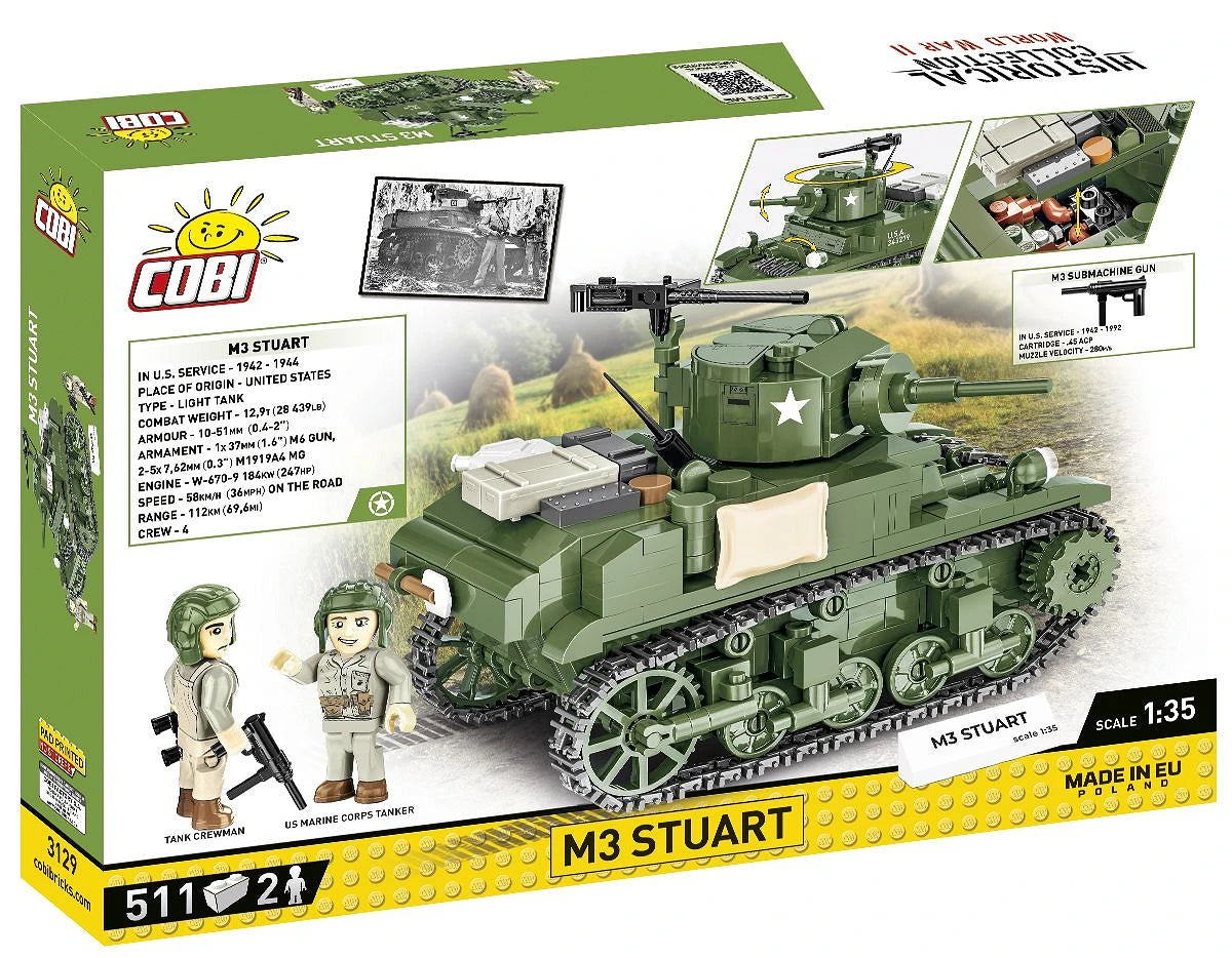 3129 COBI Historical Collection - World War II - M3 Stuart