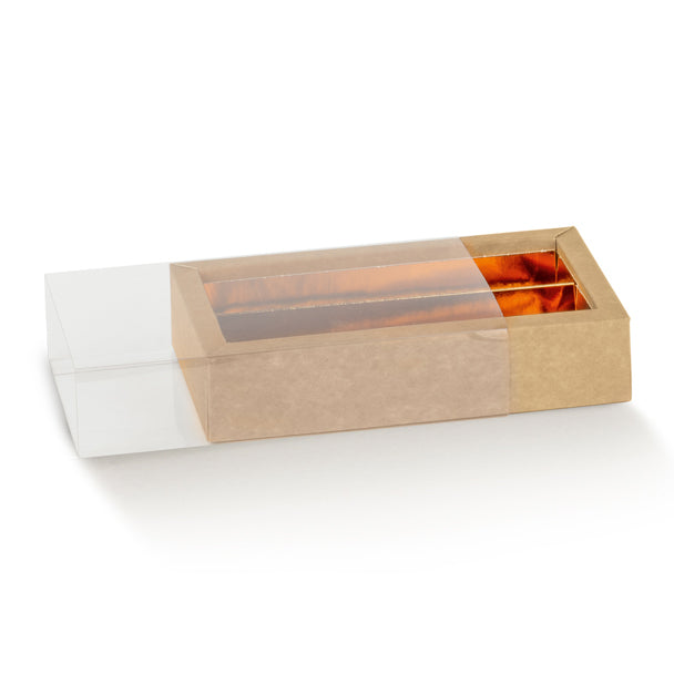 Scatola Cartone AVANA Quadretto con Fascetta ed Inserto
