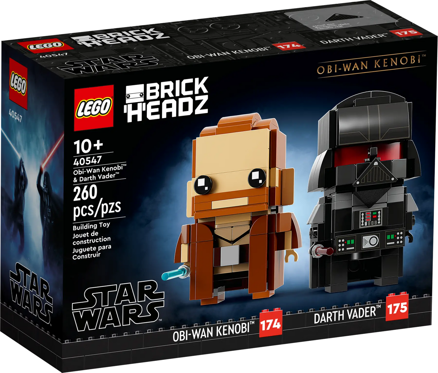 40547 LEGO Brickheadz - Obi-Wan Kenobi™ e Darth Vader™