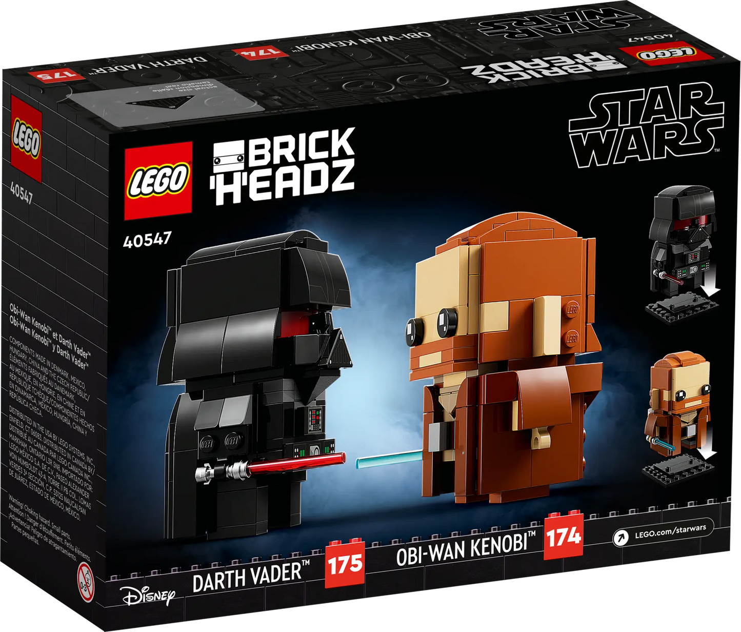 40547 LEGO Brickheadz - Obi-Wan Kenobi™ e Darth Vader™