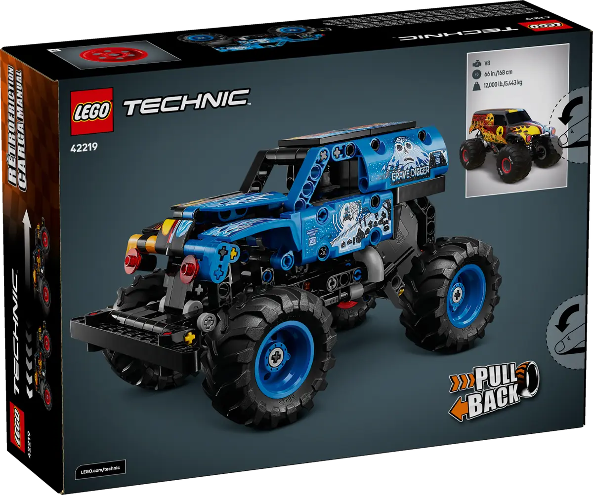 42219 LEGO Technic - Monster Jam™ Grave Digger™ Fuoco e Ghiaccio