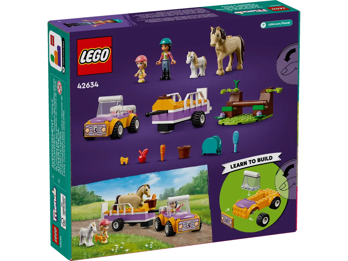 42634 LEGO Friends - Rimorchio con cavallo e pony