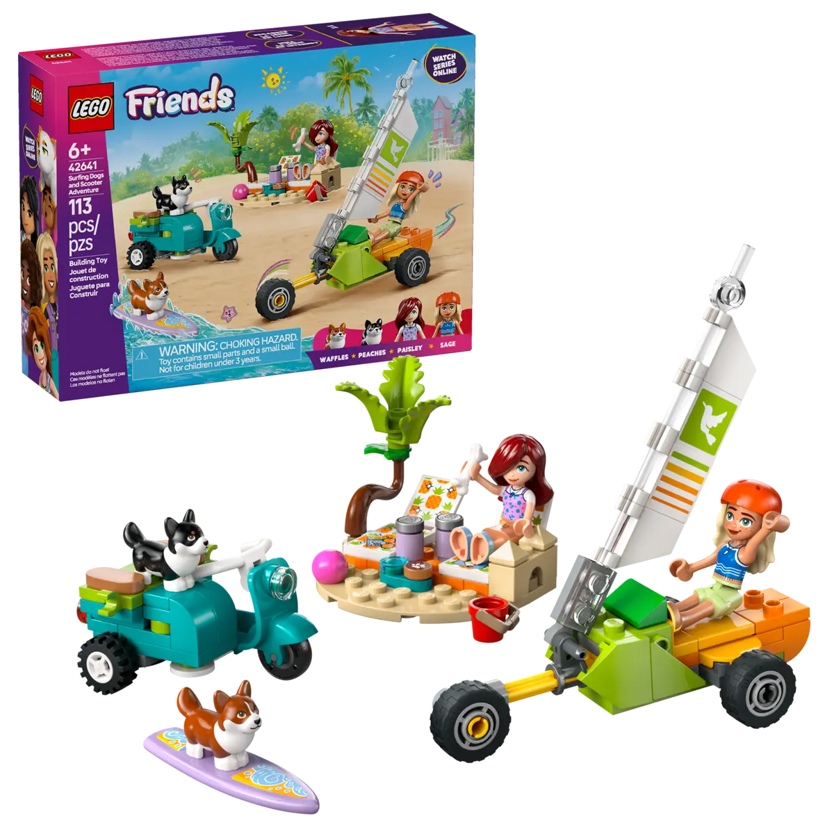 42641 LEGO Friends - Avventure canine su windskate e sidecar