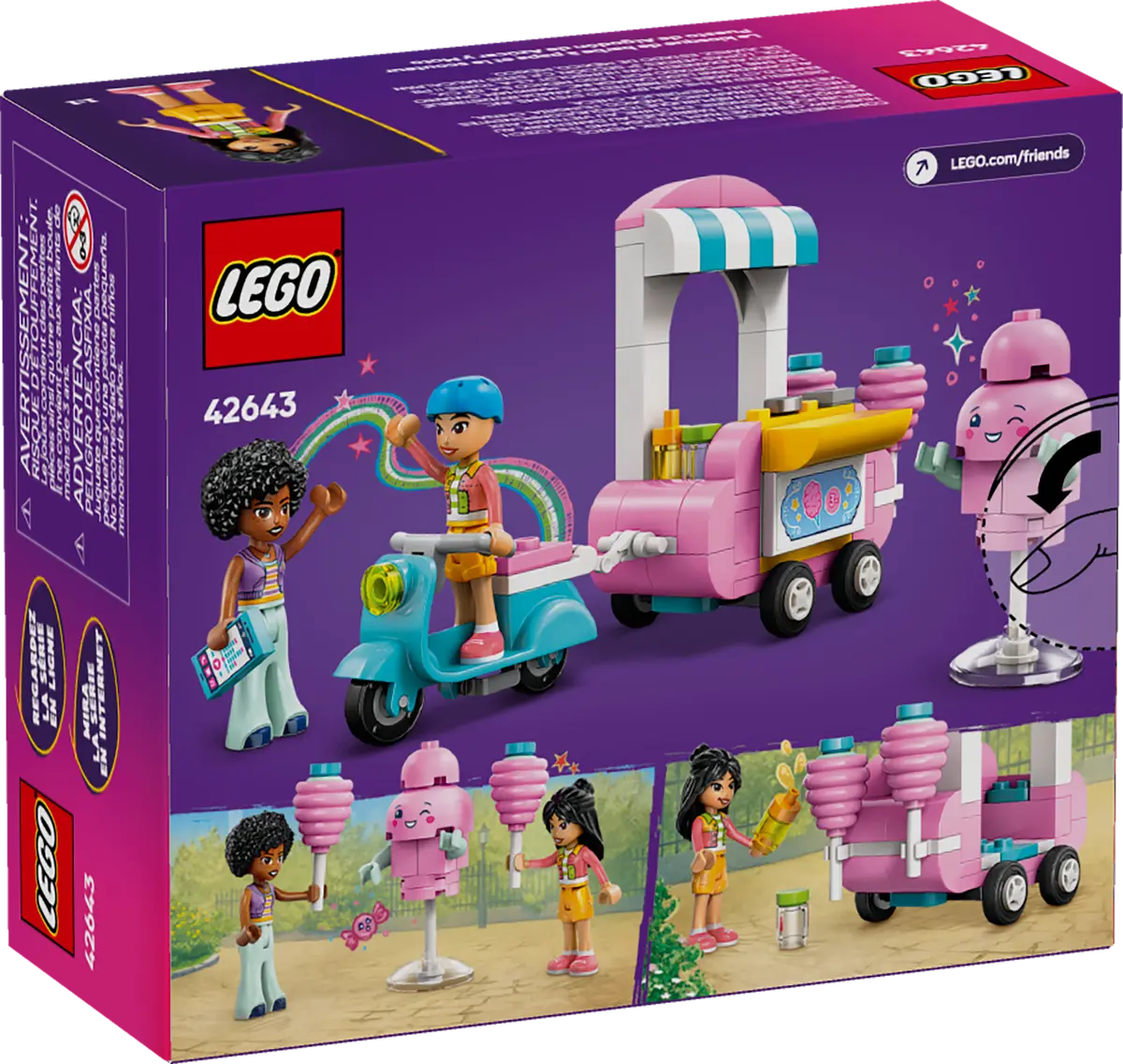 42643 LEGO Friends - Bancarella di zucchero filato e scooter