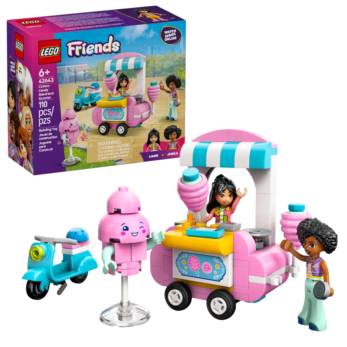 42643 LEGO Friends - Bancarella di zucchero filato e scooter