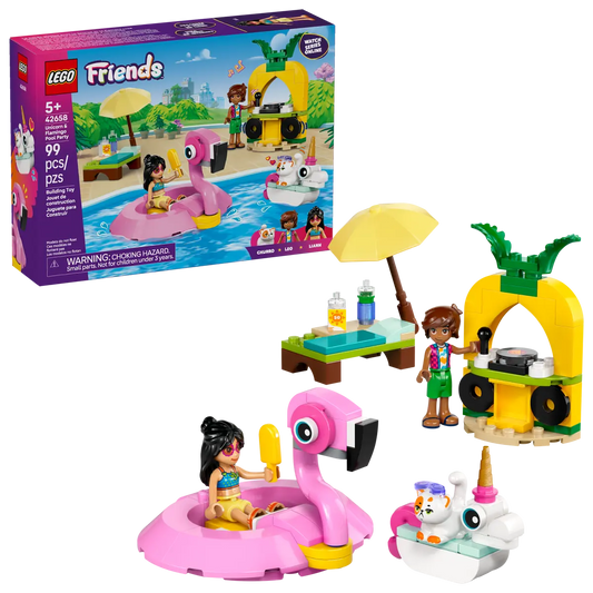 42658 LEGO - Friends - Pool Party con unicorno e fenicottero