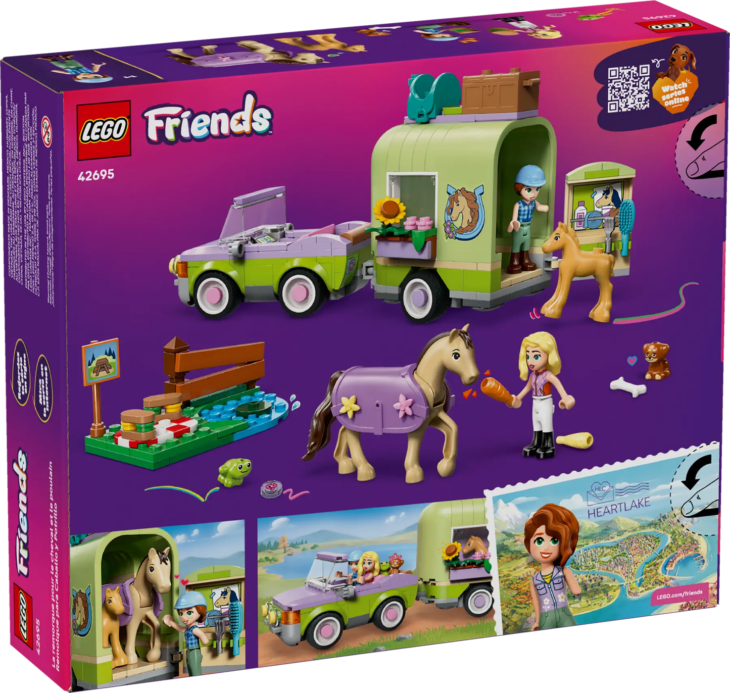 DISPONIBILE DA GENNAIO 2026 - 42695 LEGO - Friends - Rimorchio per cavallo e puledro