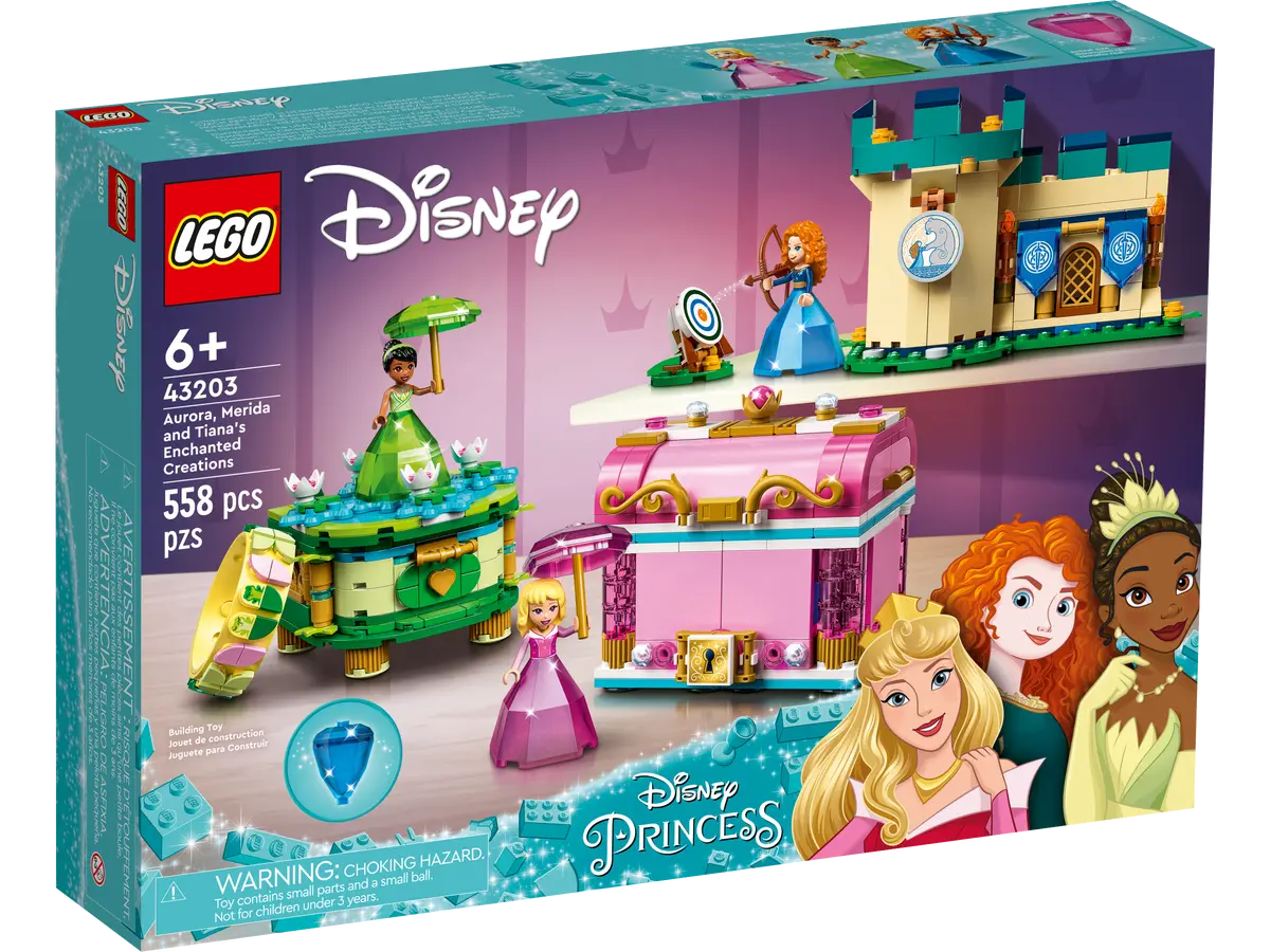 43203 LEGO Disney - Le creazioni incantate di Aurora, Merida e Tiana