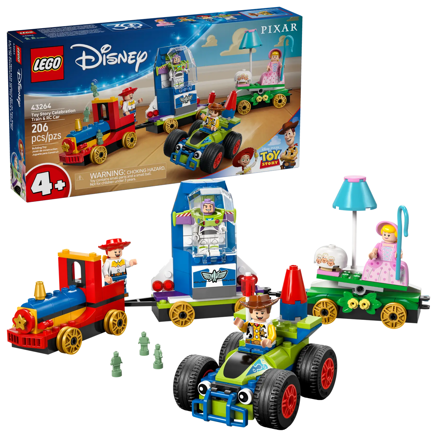 43264 LEGO Disney - Toy Story: Treno e Auto RC celebrativi