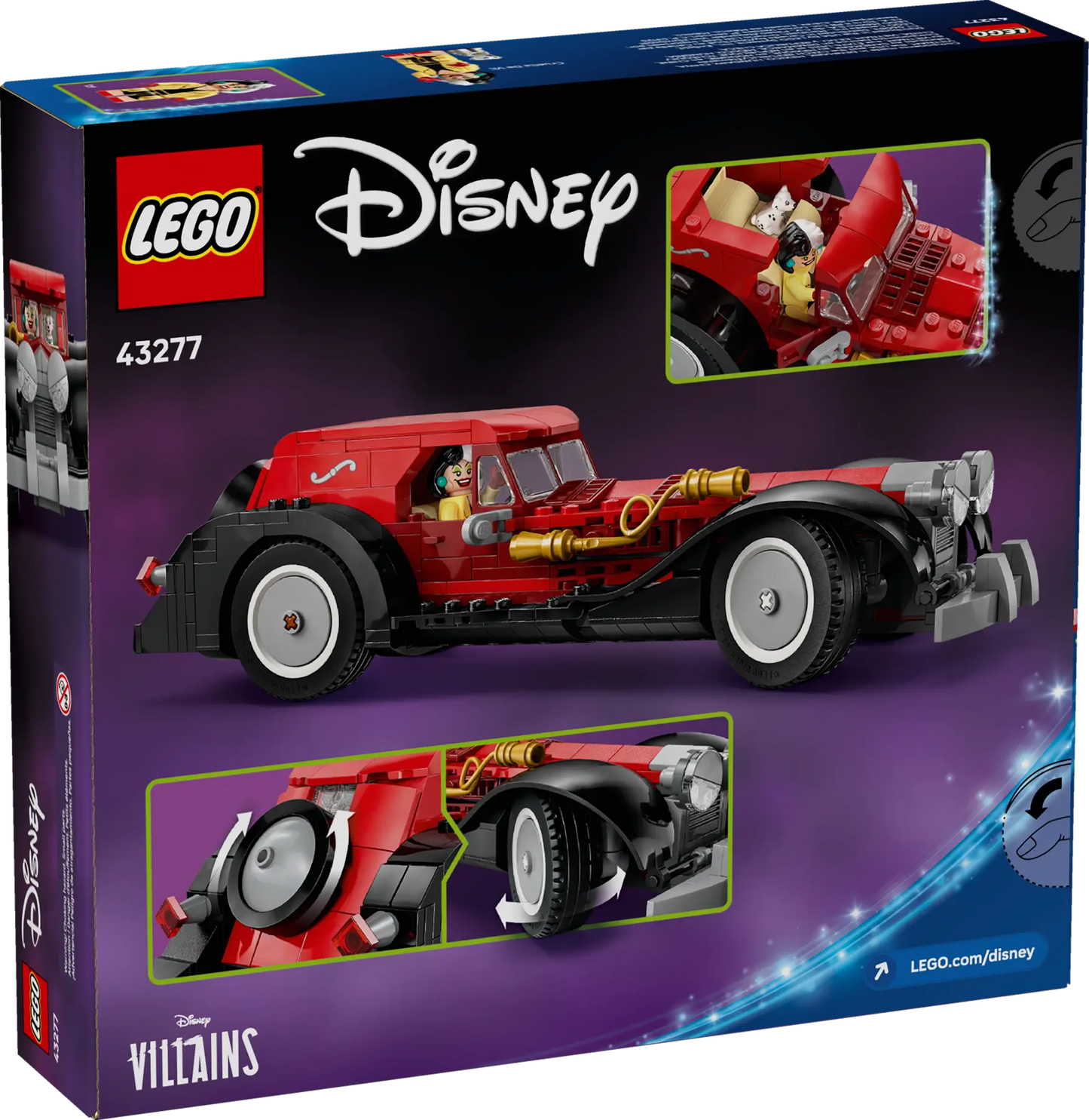 DISPONIBILE DA SETTEMBRE 2025 - 43277 ESCLUSIVA LEGO Disney - Auto di Crudelia De Mon