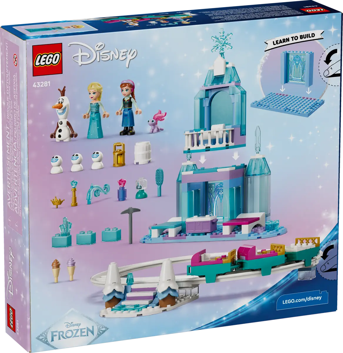 DISPONIBILE DA GENNAIO 2026 - 43281 LEGO Disney - Castello di ghiaccio di Elsa e avventura sulla neve