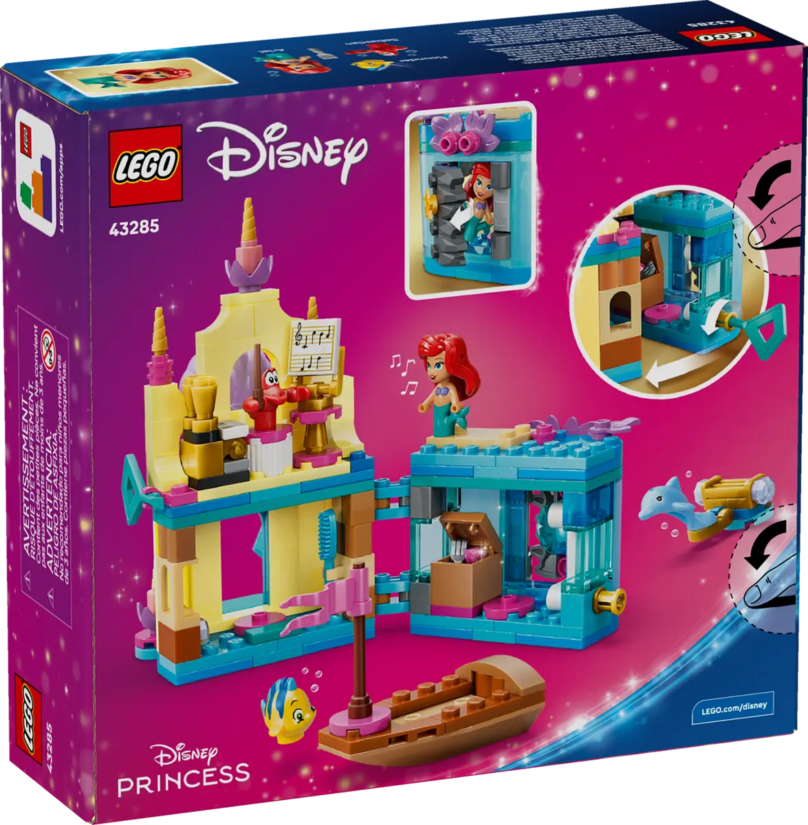 DISPONIBILE DA GENNAIO 2026 - 43285 LEGO Disney - Il magico Mini-palazzo di Ariel