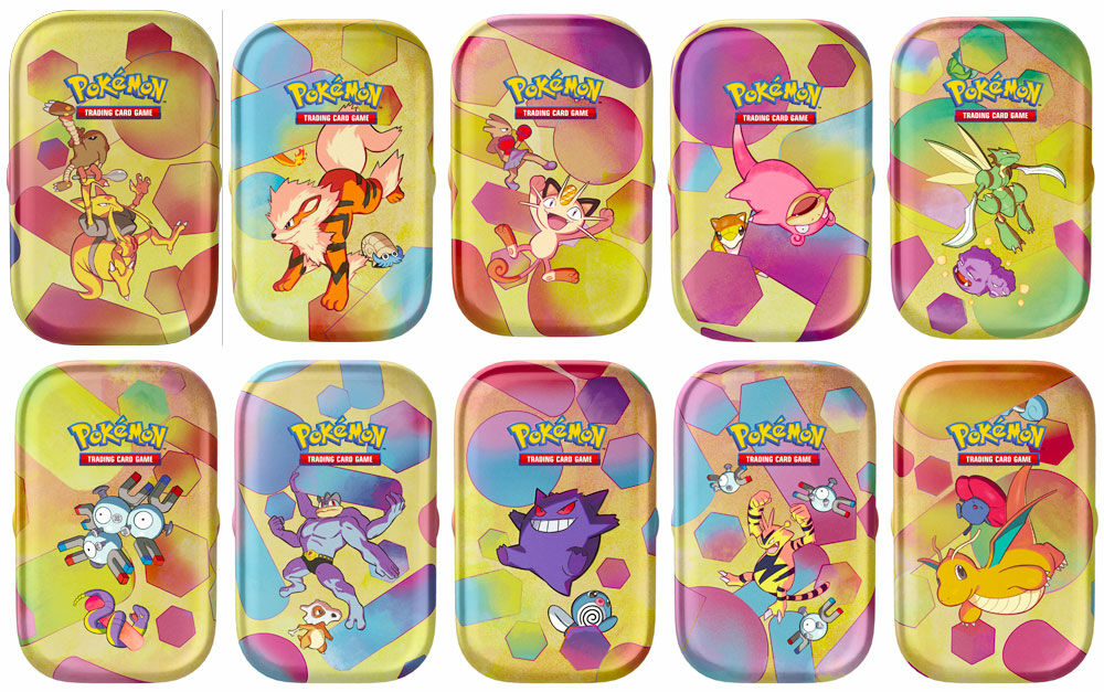 Pokemon - Mini tin Maggio - Espositore 10 pcs Ita - Pokemon Company -  Pokemon - Giocattoli