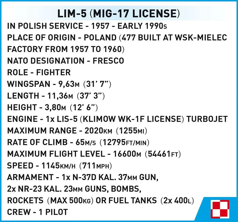 5824 COBI Cold War - Lim-5 Polish Air Force 1959