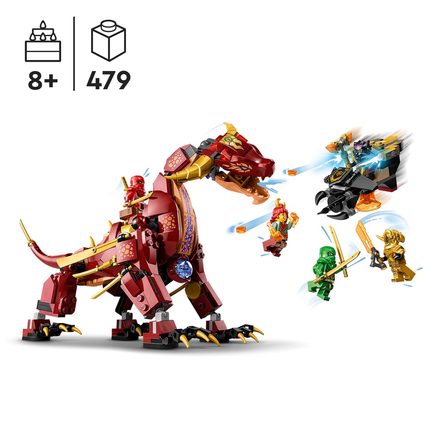 71793 LEGO Ninjago - Dragone di Lava Transformer Heatwave