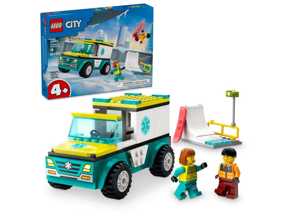 60403 LEGO City - Ambulanza di emergenza e snowboarder