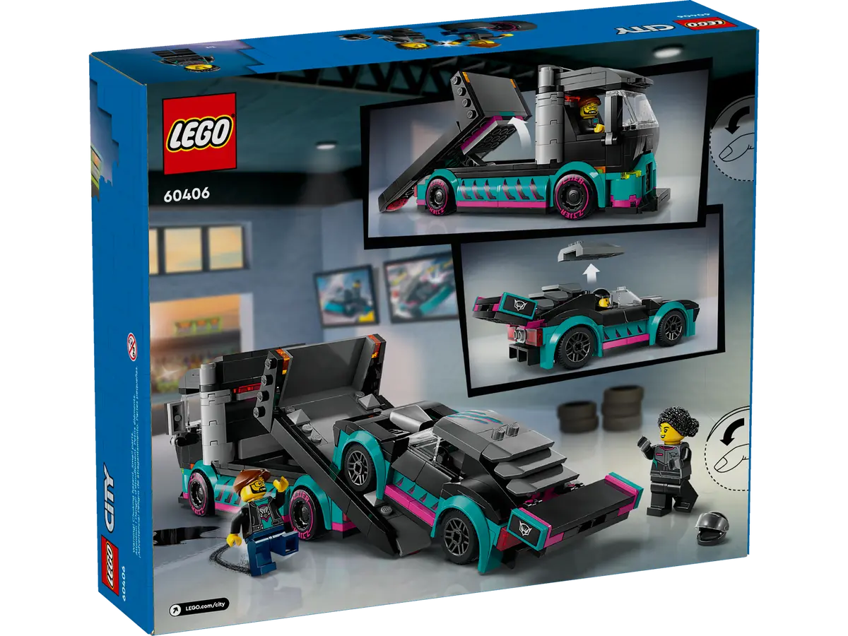 60406 LEGO City - Auto da corsa e trasportatore