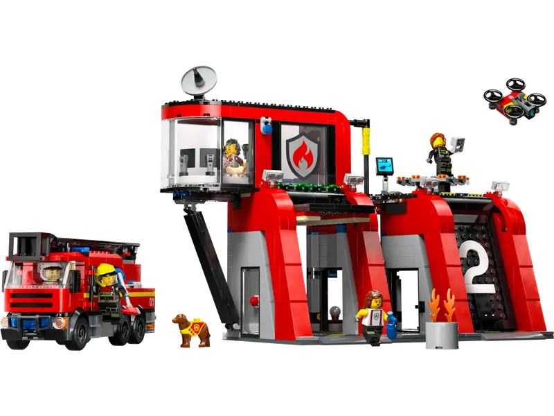 60414 LEGO City - Caserma dei pompieri e autopompa