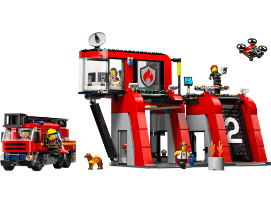60414 LEGO City - Caserma dei pompieri e autopompa