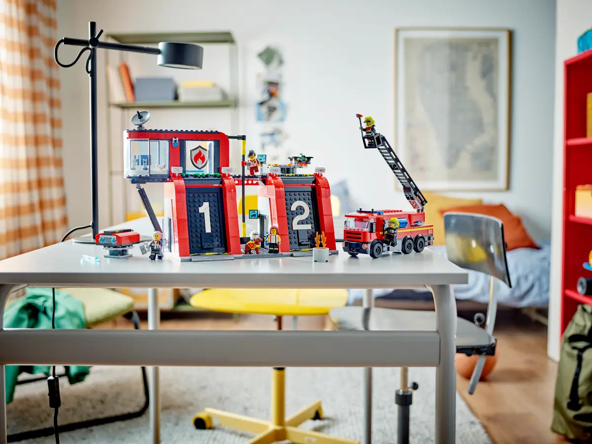 60414 LEGO City - Caserma dei pompieri e autopompa