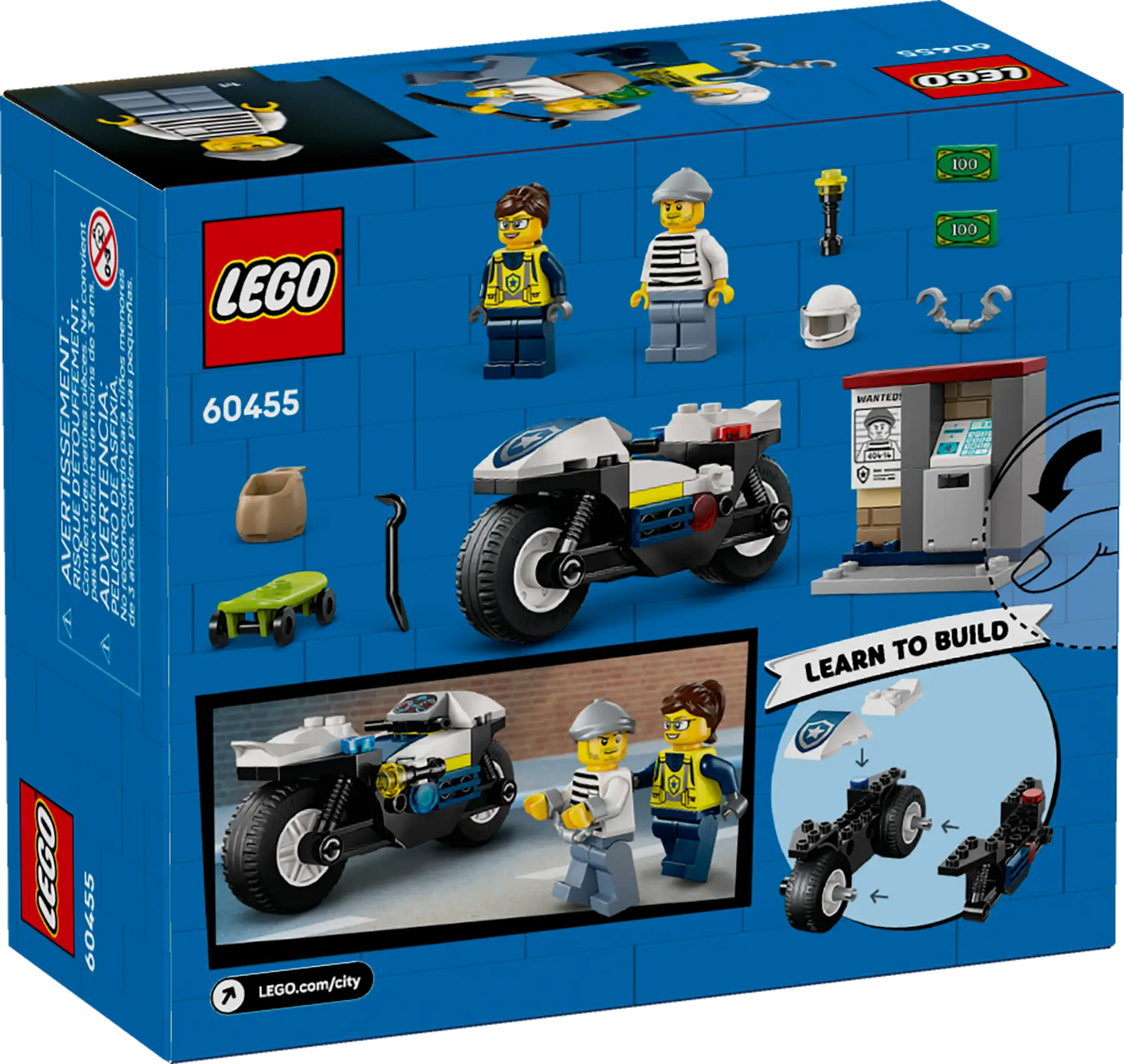 60455 LEGO City - Inseguimento della moto della Polizia