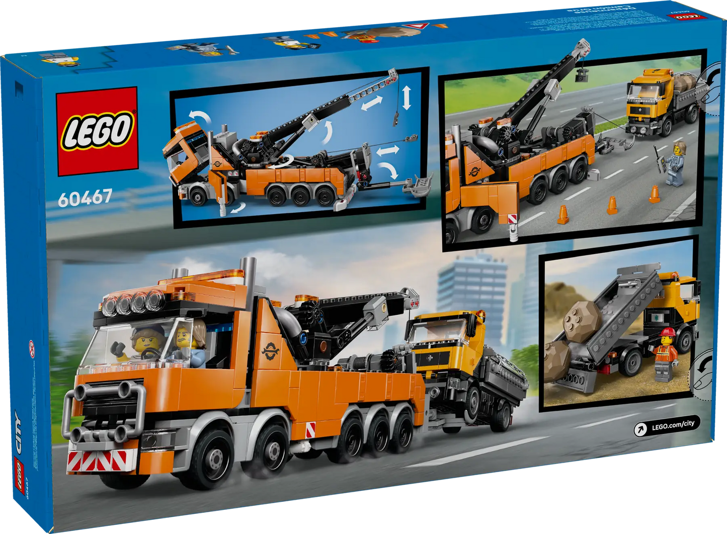 60467 ESCLUSIVA LEGO City - Carro attrezzi heavy duty con gru