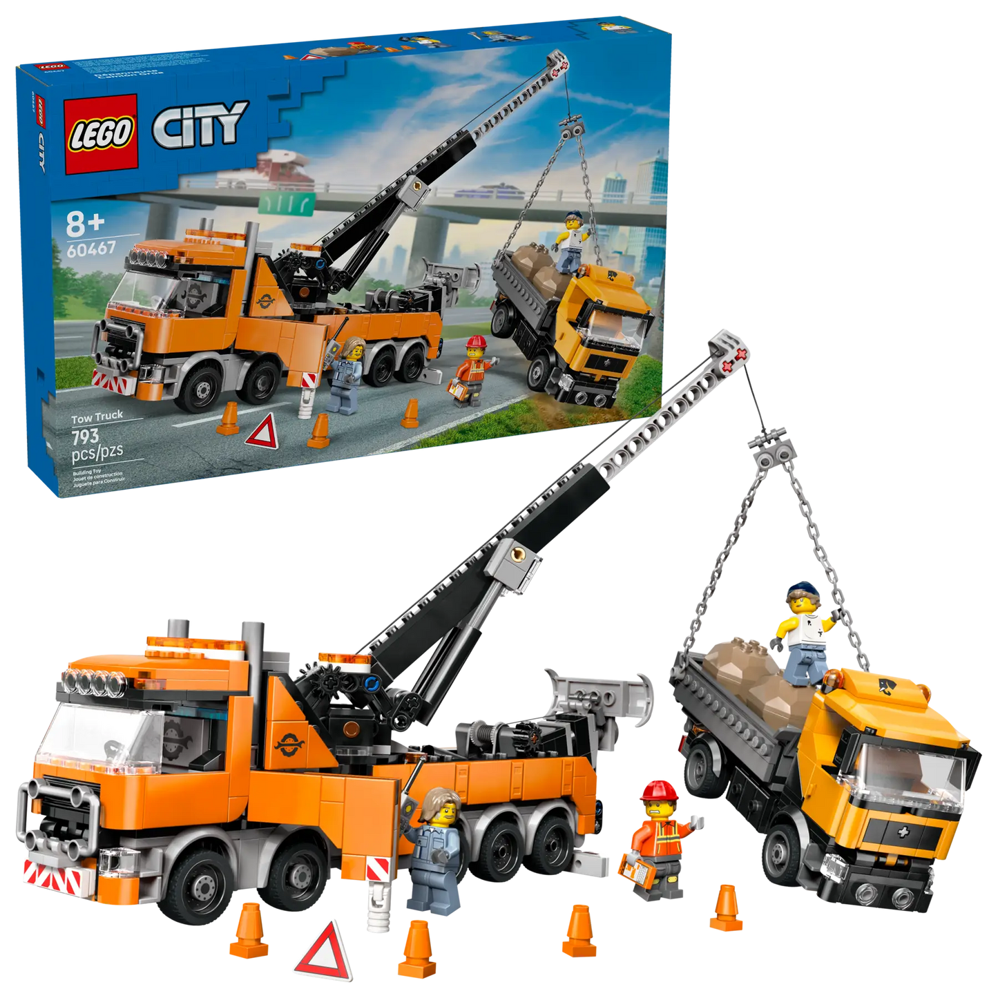 60467 ESCLUSIVA LEGO City - Carro attrezzi heavy duty con gru