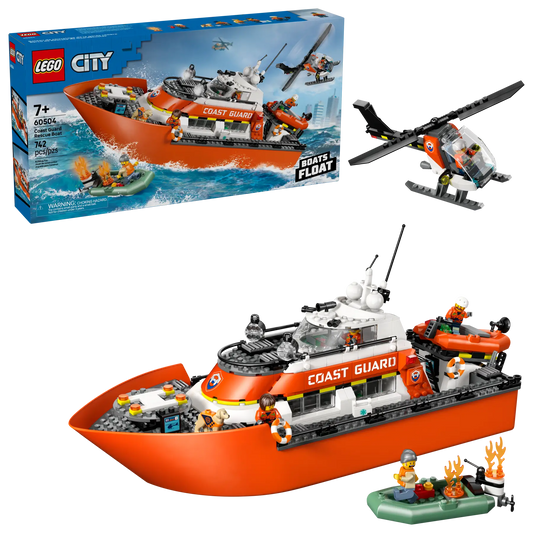 DISPONIBILE DA GENNAIO 2026 - 60504 LEGO City - Motoscafo di soccorso ed elicottero della Guardia Costiera