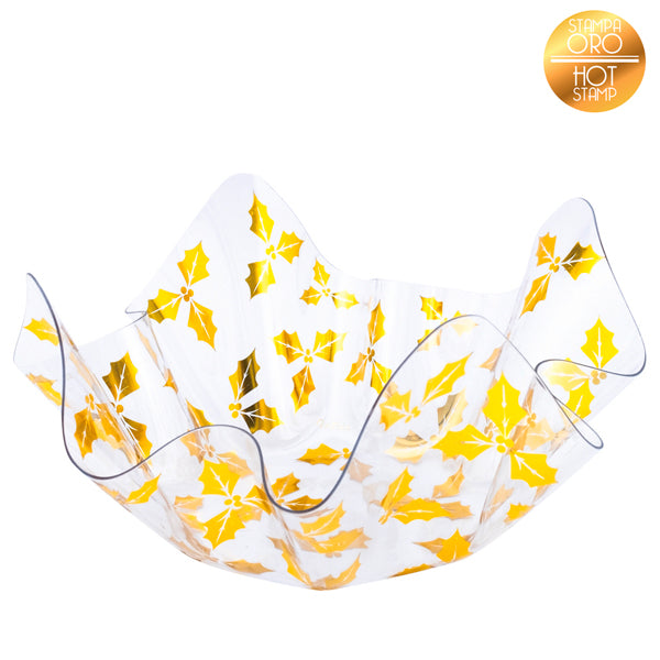 Contenitore PET Christmas Oro - cm. 22.5x12 - cod. 60885