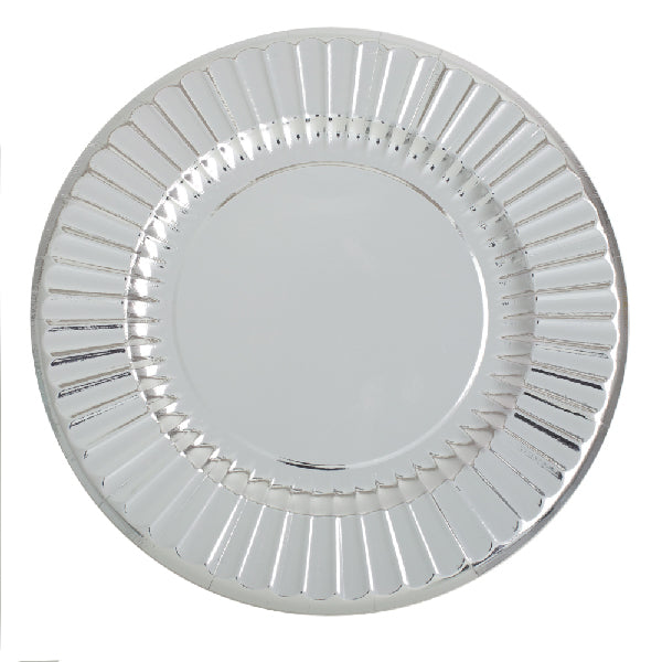 Piatti Maxi Round Shape ARGENTO LUX cm. 33 - conf. 6 pz - cod. 63469