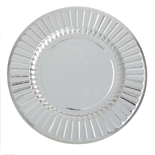 Piatti Maxi Round Shape ARGENTO LUX cm. 33 - conf. 6 pz - cod. 63469